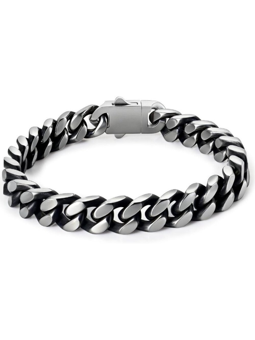 Men's Stainless Steel Cuban Link Bracelet, Hip Hop Style, Trendy Jewelry
